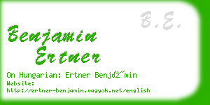 benjamin ertner business card